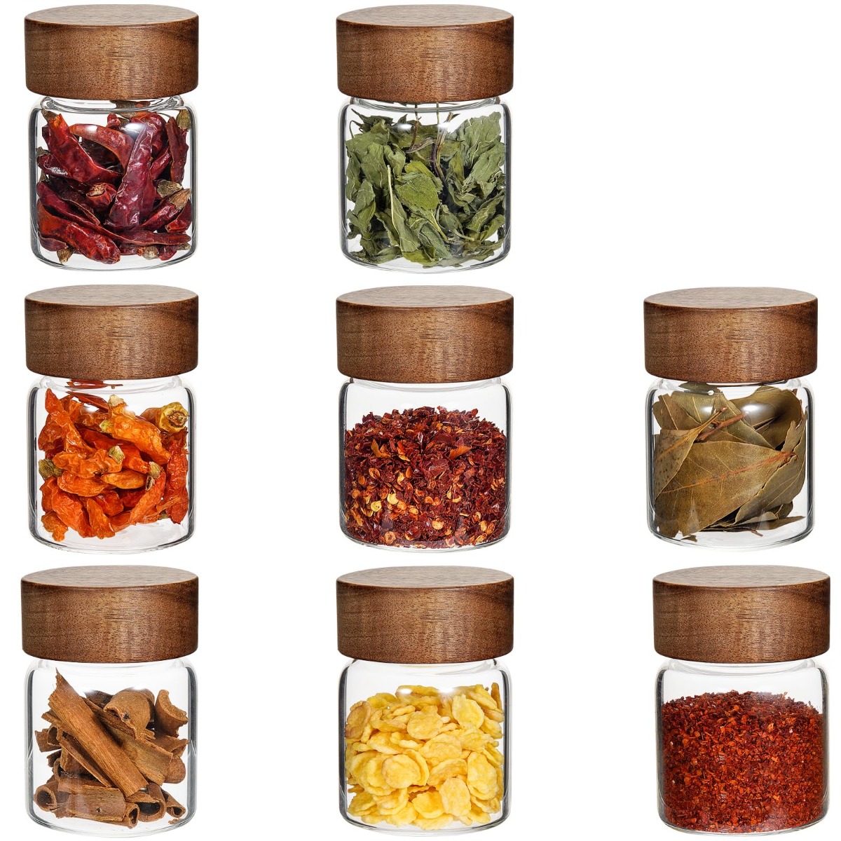 Canister Coffee Sugar Tea - 10 Stück Gewürzgläser aus Glas mit