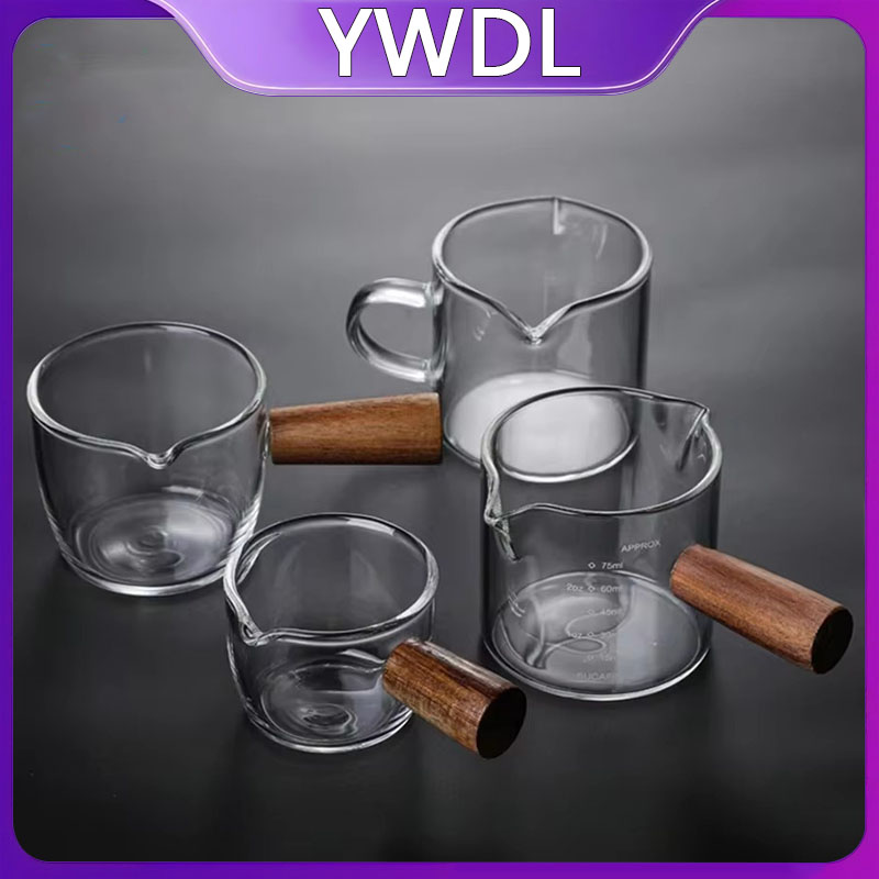 Coffee Tea Tumbler - 50-250 ml Holz Griff Glas Espresso