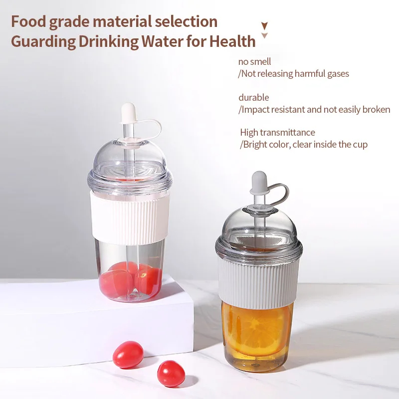 1pc 430ml Tragbare Flip Stroh  – Coffee Jelly Tea Bewertung und Preis