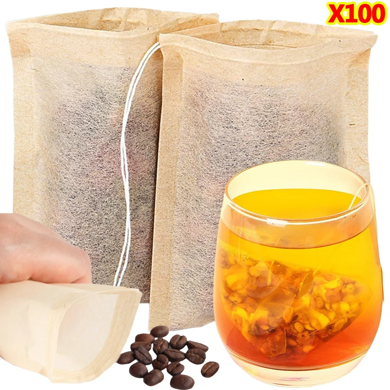 100 Stück Teebeutel mit Kordel – Coffee Tea Leaf And Bean Bewertung und Preis
