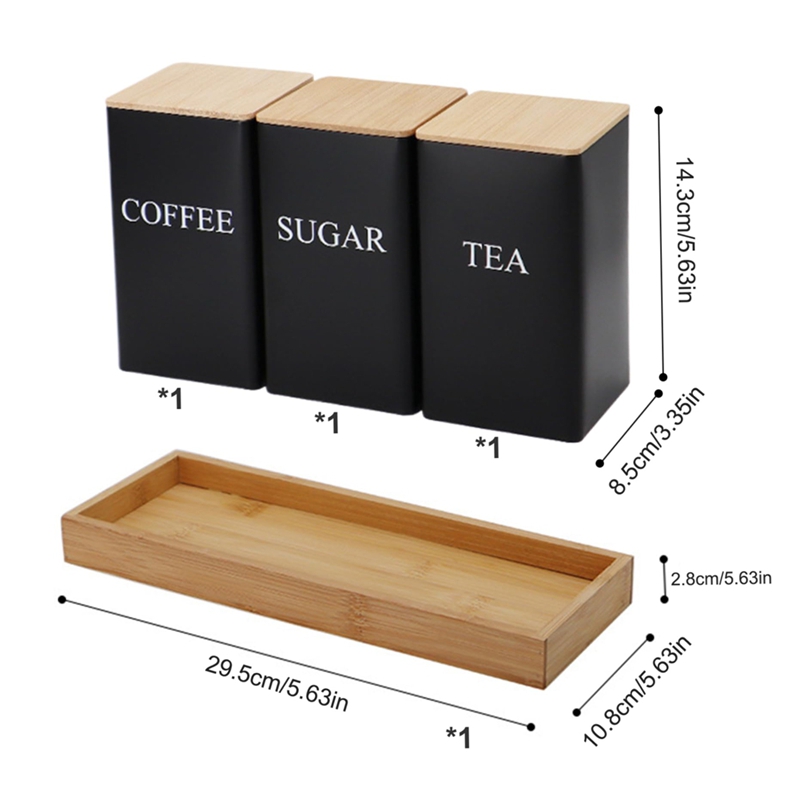 3-teiliges Set Tee-, Kaffee- u – Canister Coffee Sugar Tea Bewertung und Preis