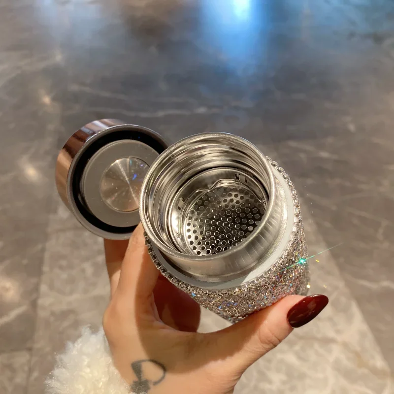 Glitzernder tragbarer Thermosb – Coffee Tea Tumbler Bewertung und Preis
