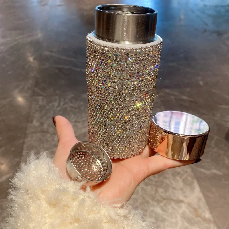 Glitzernder tragbarer Thermosb – Coffee Tea Tumbler Bewertung und Preis
