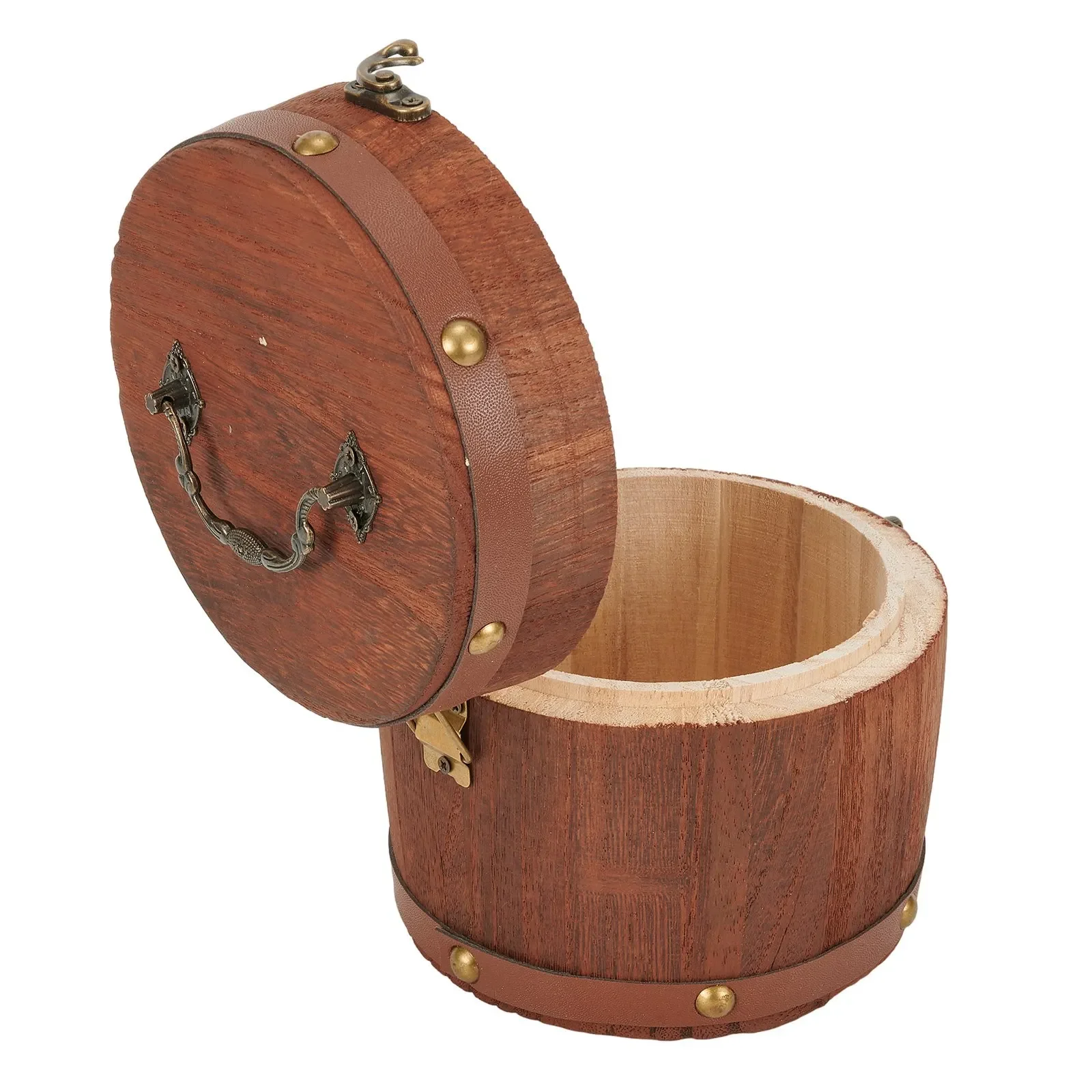 1pc Tragbare Tee Holz-Fass Kan – Coffee Tea Leaf And Bean Bewertung und Preis
