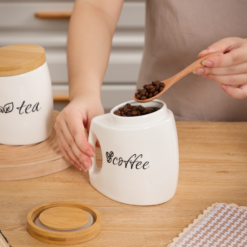 Keramik-Vorratsdose mit Bambus – Canister Coffee Sugar Tea Bewertung und Preis