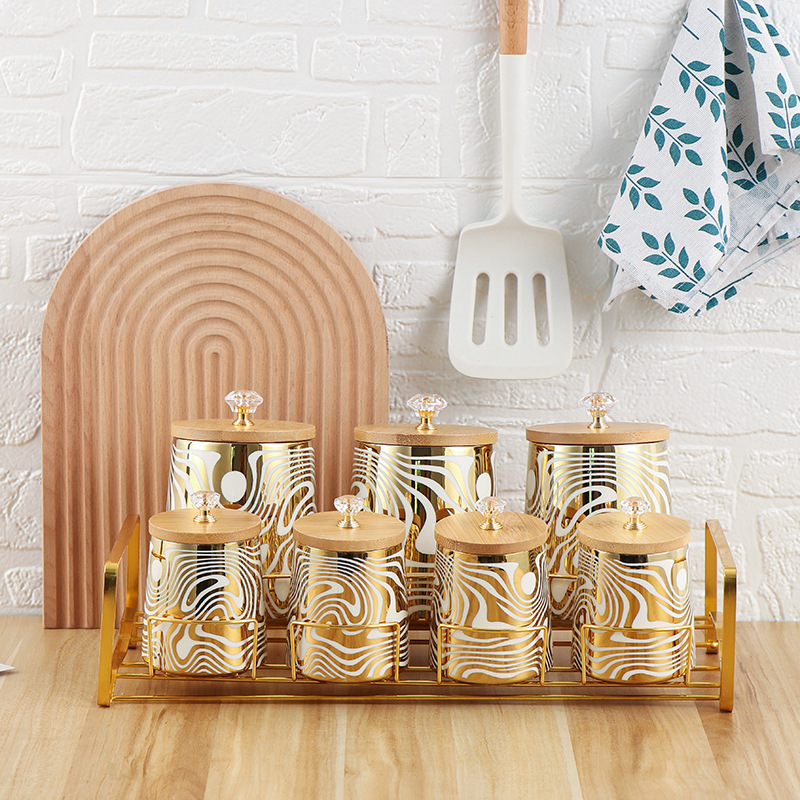 Set mit 7 farbig glasierten Ke – Canister Coffee Sugar Tea Bewertung und Preis