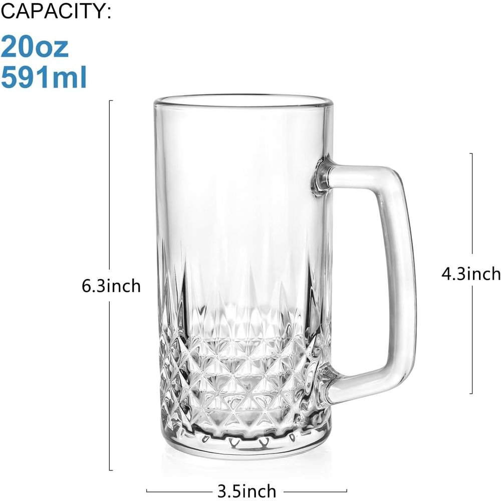 20 oz Schwere Glasbecher-Set m – Mug Tea Coffee Bewertung und Preis
