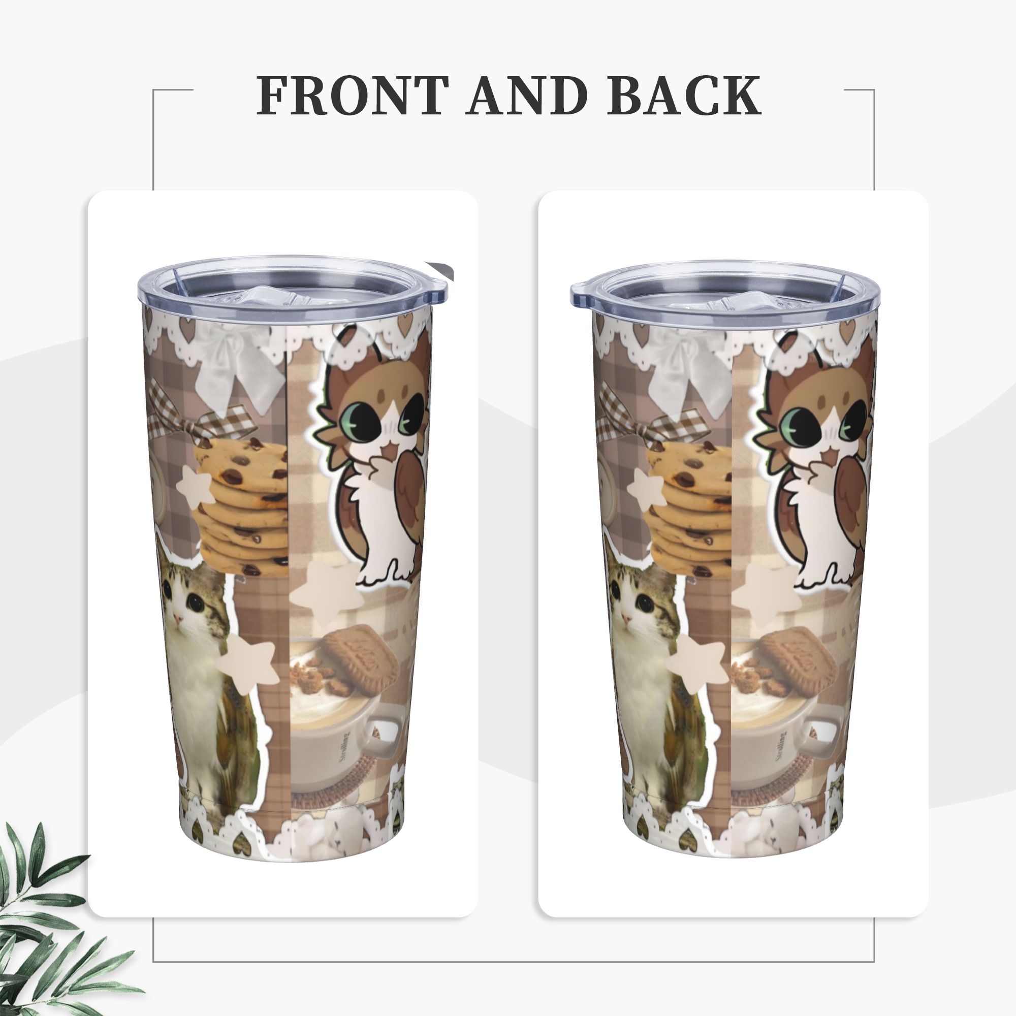 Niedlicher Katzen-Eulen-Maulti – Coffee Tea Tumbler Bewertung und Preis