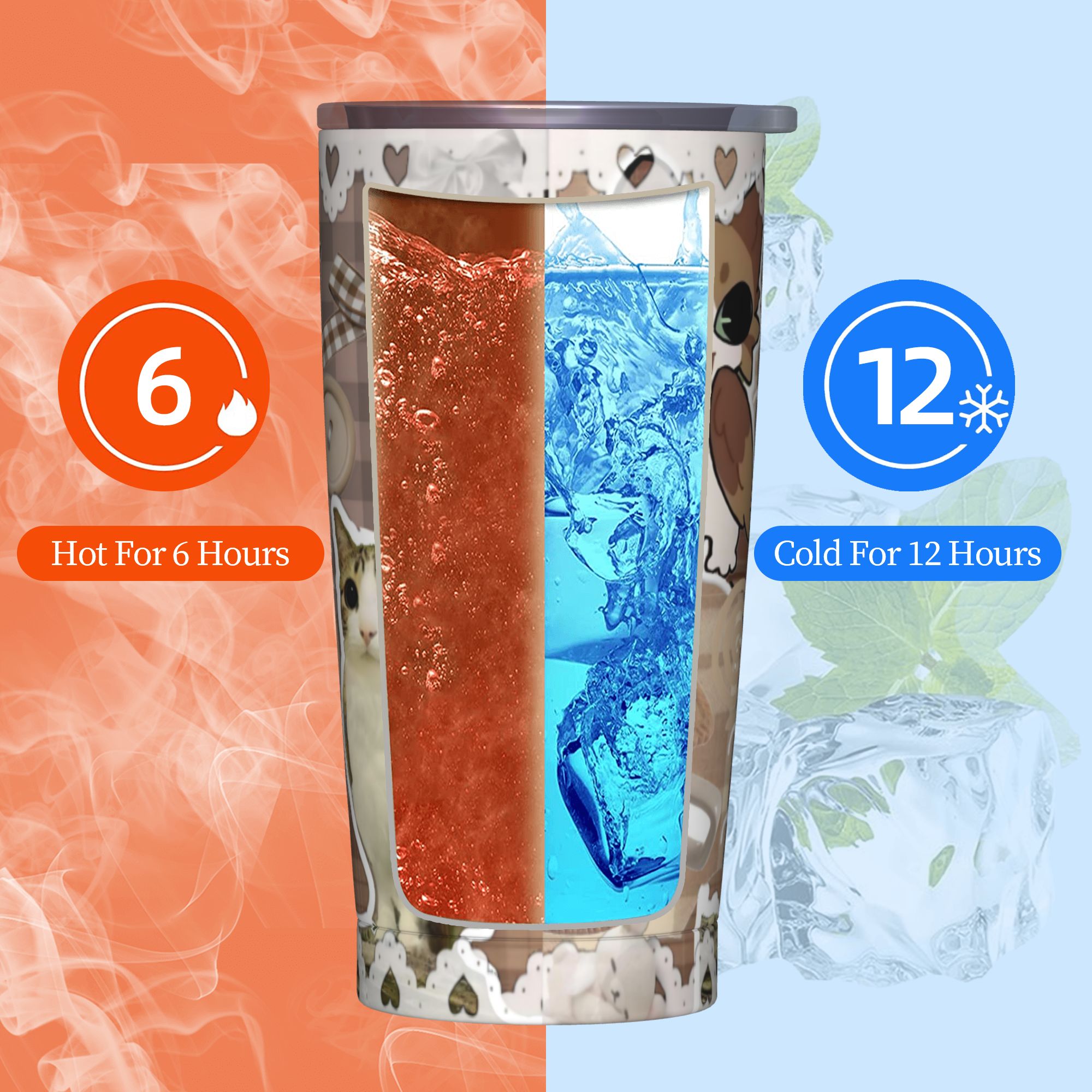 Niedlicher Katzen-Eulen-Maulti – Coffee Tea Tumbler Bewertung und Preis